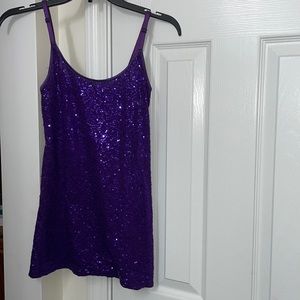 Purple sequined cami